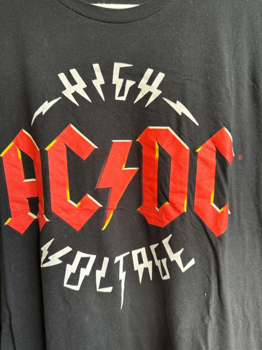 ACDC AC DC HIGH VOLTAGE SHIRT WITH CUT OFF SLEEVES BLACK MENS SIZE 3XL XXL 3X